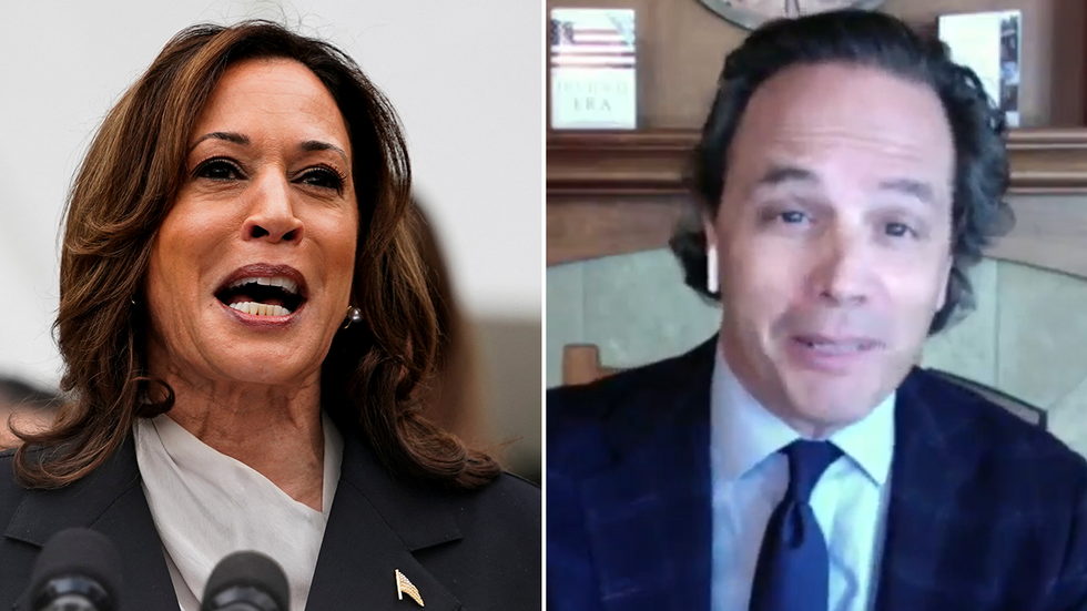 Kamala Harris and Tom Del Beccaro