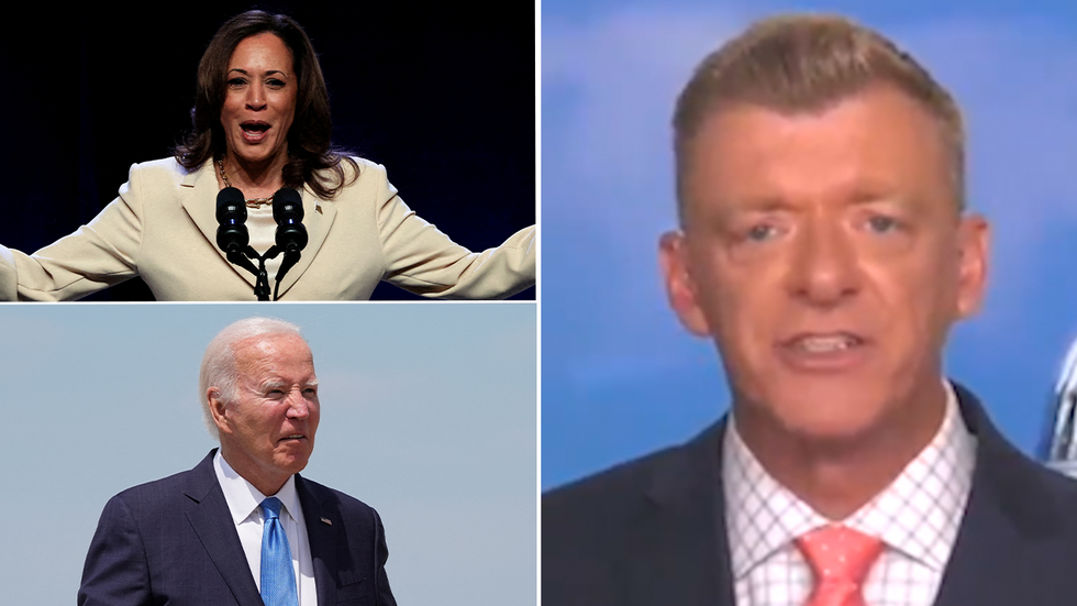 Kamala Harris, Joe Biden and Marc Lotter