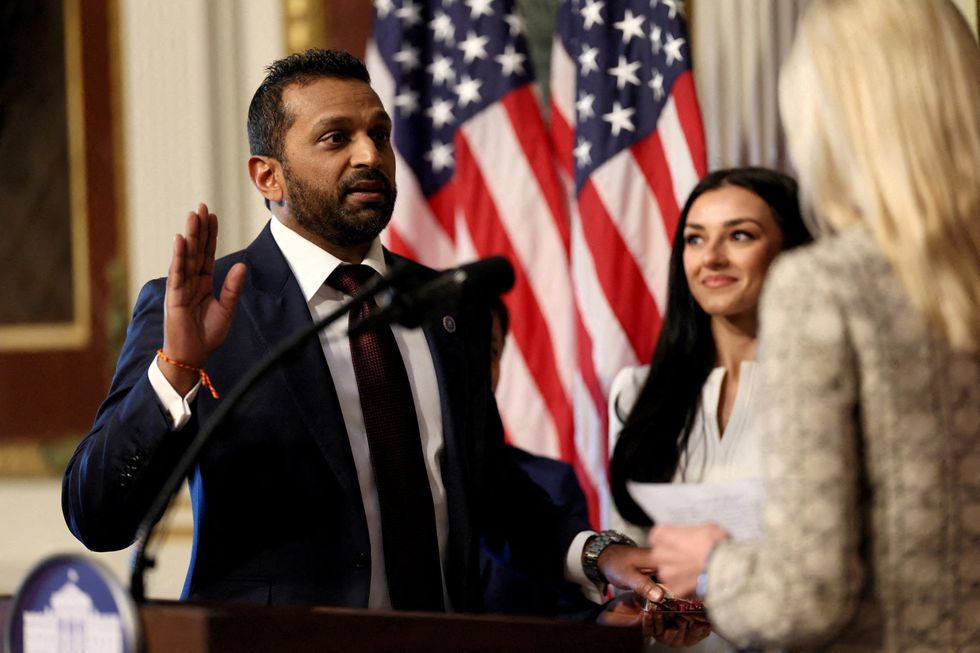 Kash Patel being sworn in as FBI director