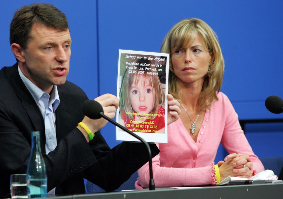 Kate and Gerry McCann, the parents of the missing 4-year-old British girl Madeleine McCann