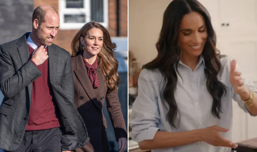 Kate Middleton, Prince William and Meghan Markle