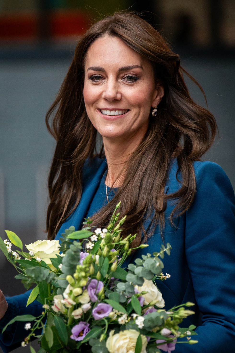 Kate Middleton beams in blue and shakes off naming fallout as Prince ...