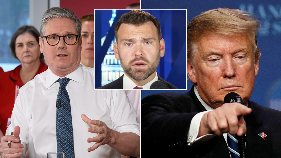 Keir Starmer, Jack Posobiec and Donald Trump