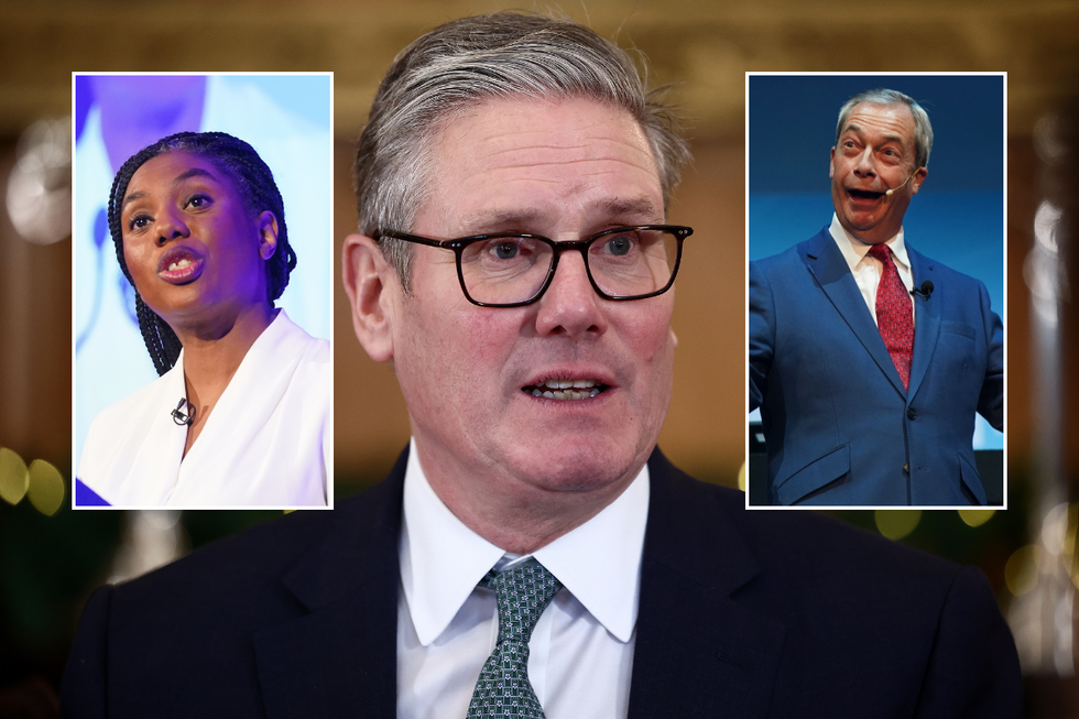 Keir Starmer, Kemi Badenoch, Nigel Farage