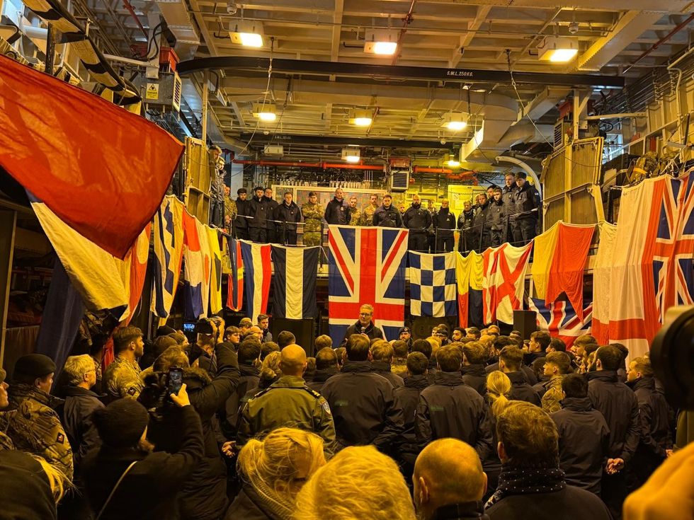 Keir Starmer on HMS Iron Duke