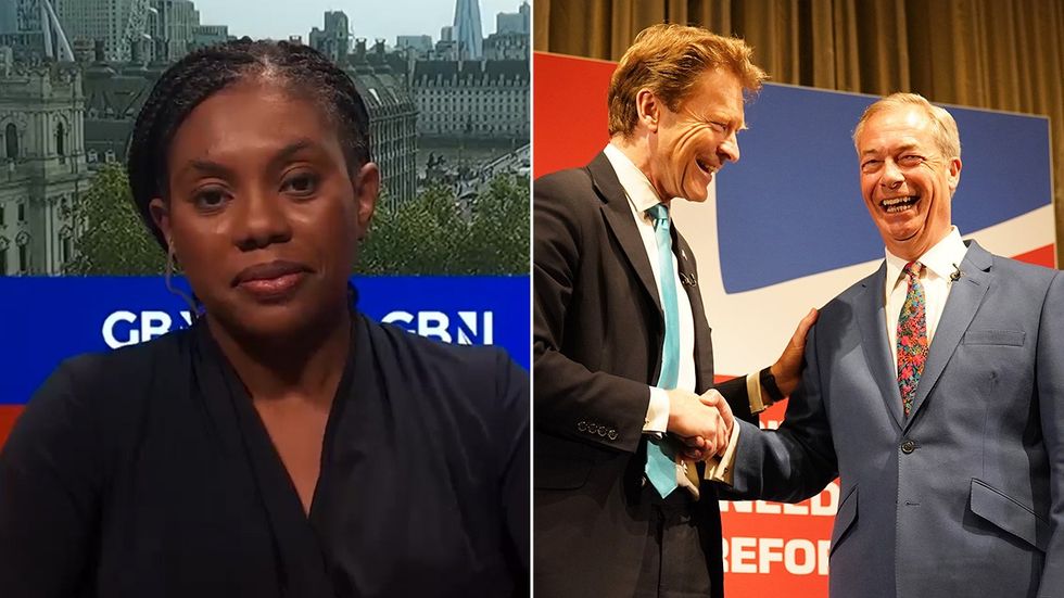 Kemi Badenoch and Nigel Farage