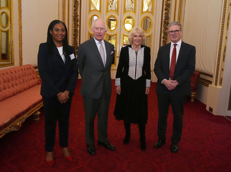 Kemi Badenoch, King Charles, Queen Camilla and Keir Starmer