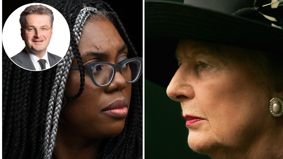 Kemi Badenoch (left), Margaret Thatcher (right)