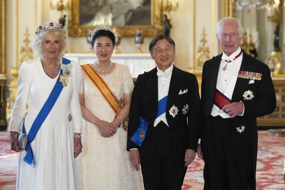 King Charles and Queen Camilla host Japanese royals at glitzy State ...