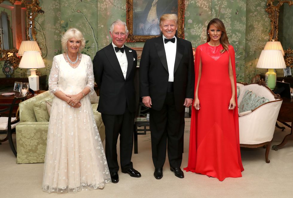 King Charles and Queen Camilla with Donald Trump