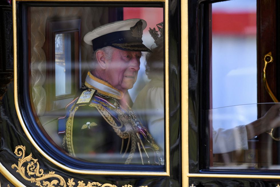 King Charles on way to give speech