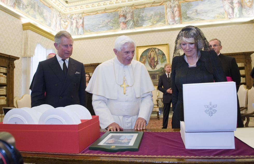 King Charles, Pope Benedict, Queen Camilla