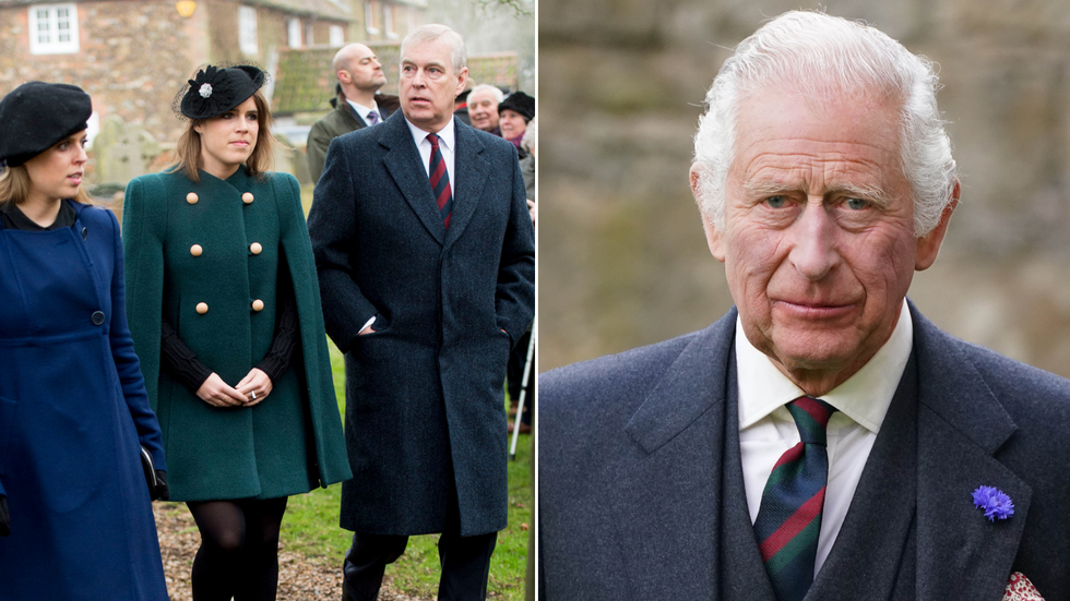 King Charles, Prince Andrew, Princess Beatrice and Princess Eugenie