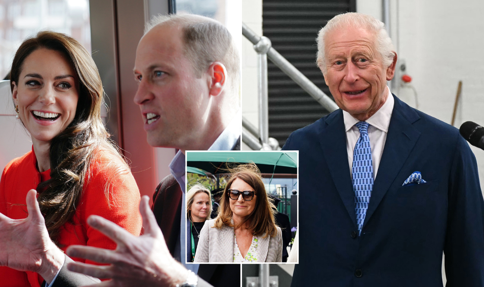 King Charles, Princess Kate, Prince William and Carole Middleton