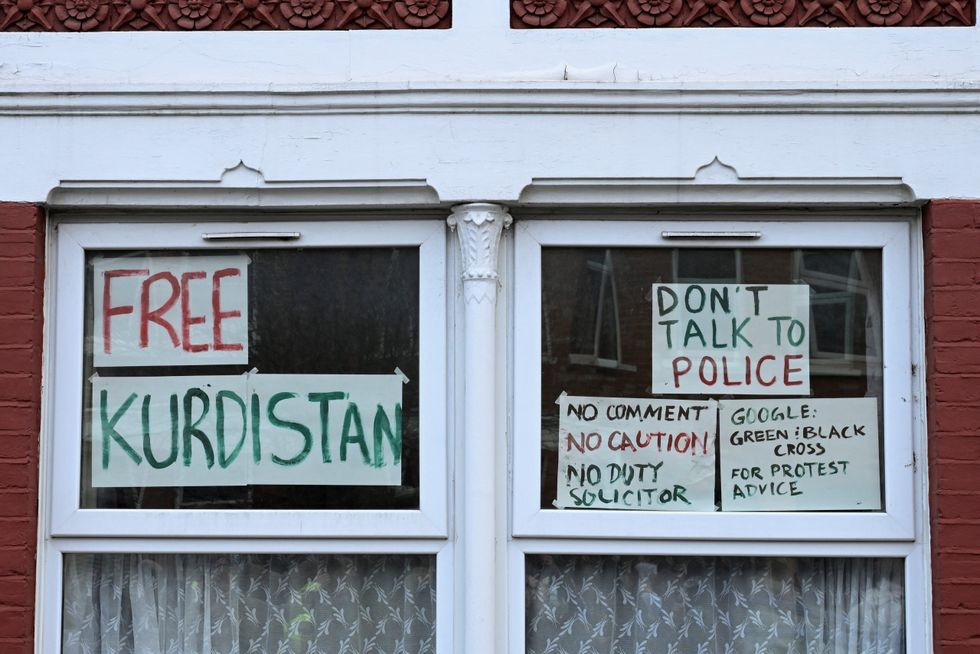 Kurdistan protest signs