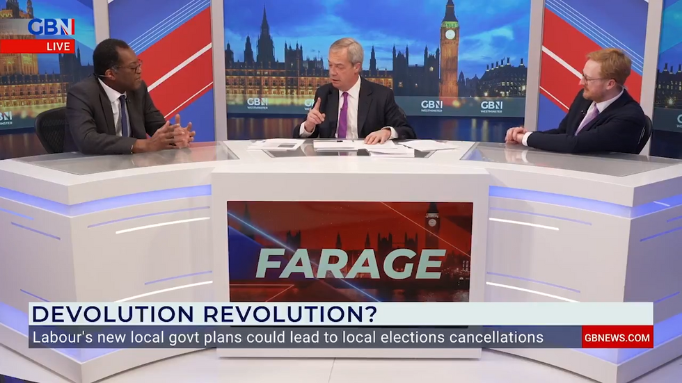 Kwasi Kwarteng, Nigel Farage and Lloyd Russell-Moyle