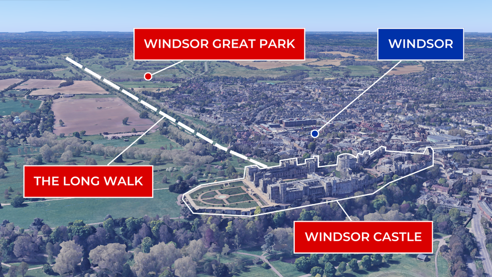 Labelled Windsor map