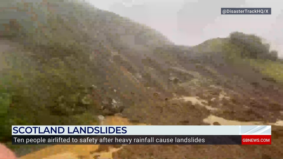 UK landslides Travel restrictions as horrifying weather video shows