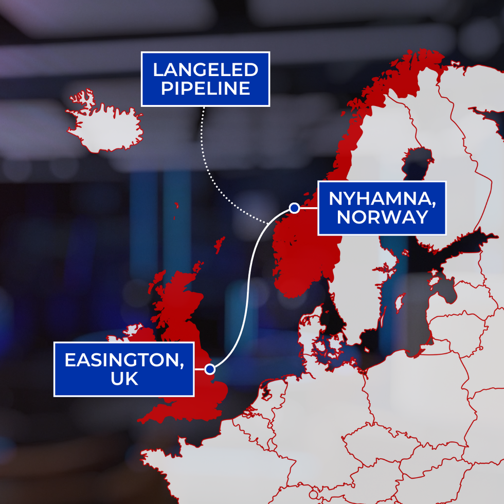 Langeled pipeline map