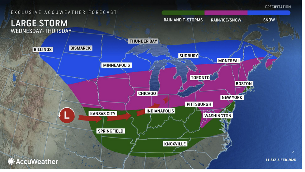 Large storm forecast