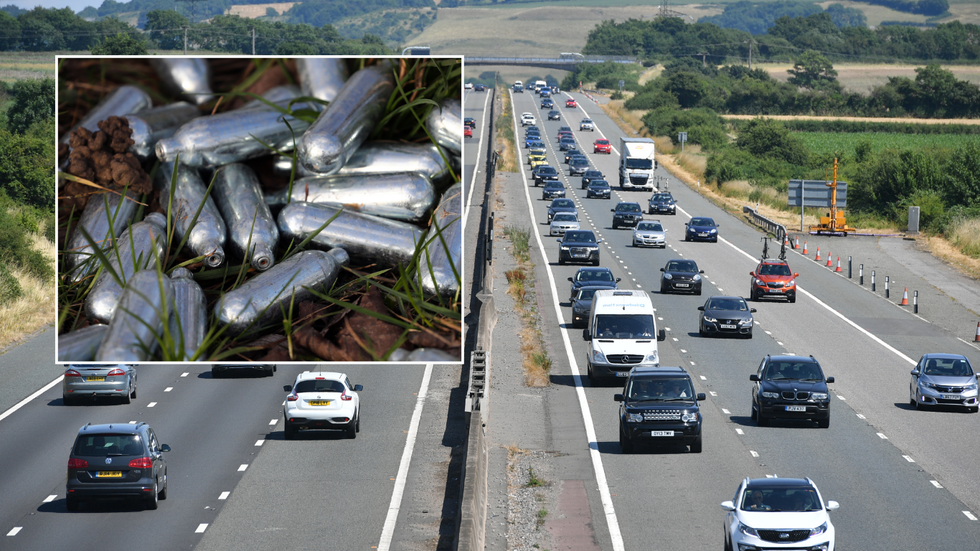 laughing gas and UK roads