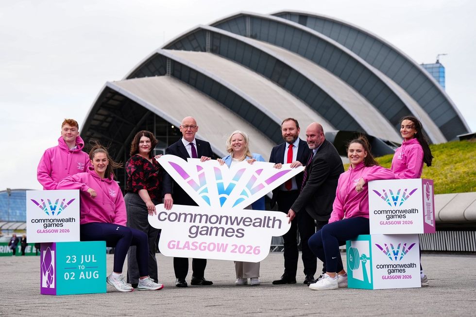 Leader of Glasgow City Council Susan Aitken, First Minister for Scotland John Swinney, Chief Executive of the Commonwealth Games Federation Katie Sadleir, Secretary of State for Scotland Ian Murray and Chief Executive of Commonwealth Games Scotland Jon Doig during a Commonwealth Games host confirmation event at the SEC Armadillo, Glasgow.