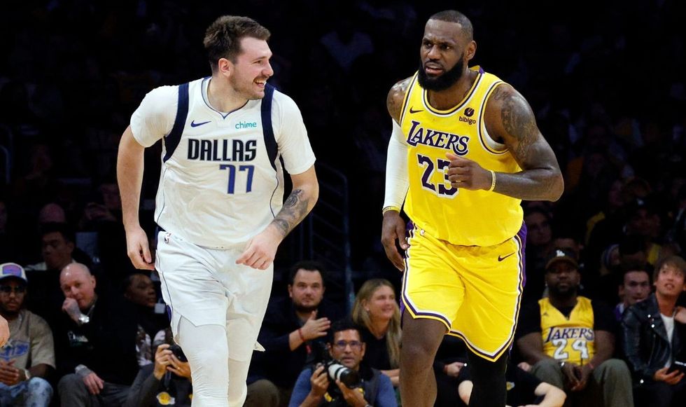 LeBron James and Luka Doncic are now team-mates