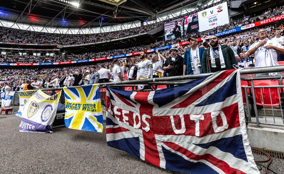 Leeds fans travelled down to Wembley for the play-off final