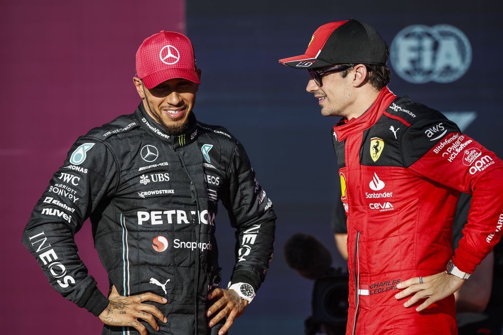 Lewis Hamilton and Charles Leclerc