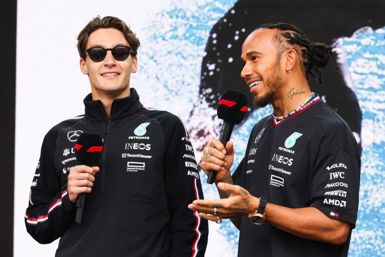 Lewis Hamilton and George Russell use same three-word metaphor to sum up Mercedes reality