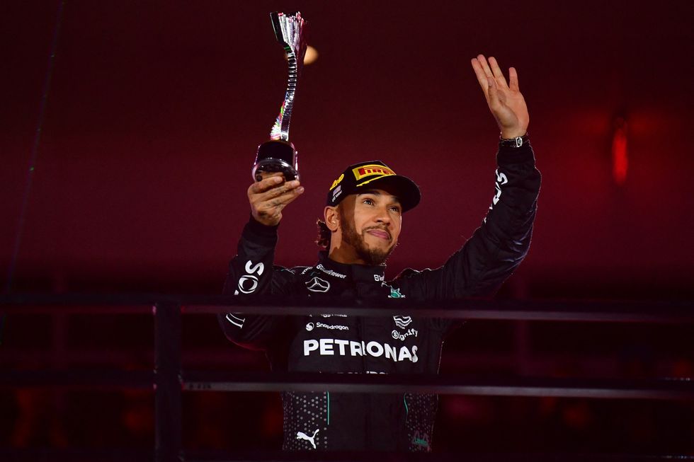 Lewis Hamilton finished second at the Las Vegas Grand Prix