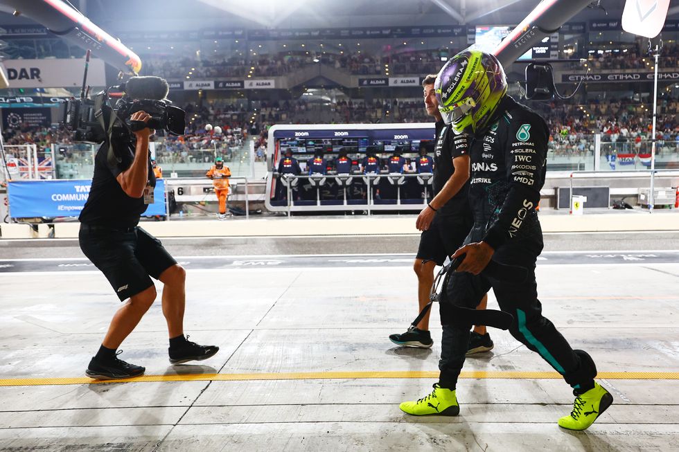 Lewis Hamilton saw his qualifying wrecked by a flying bollard