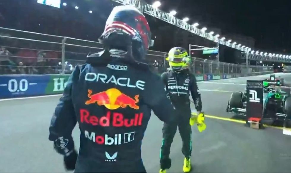 Lewis Hamilton was the first driver to congratulate Max Verstappen