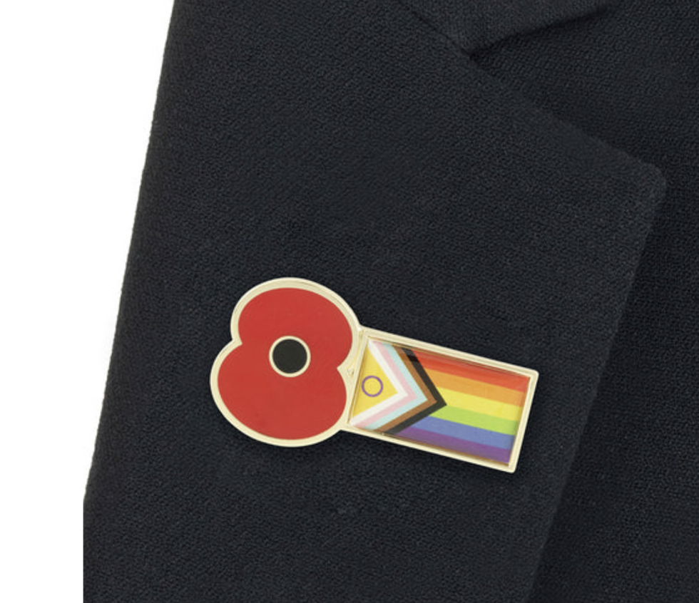 LGBT poppy badge