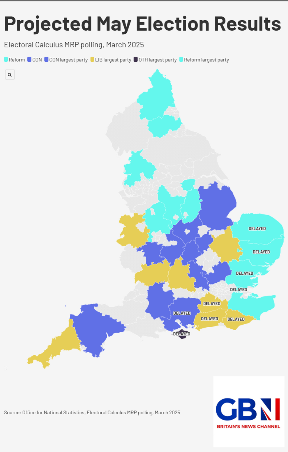 Local election projections