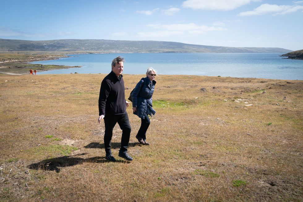 Lord Cameron and Falklands Governor Alison Blake