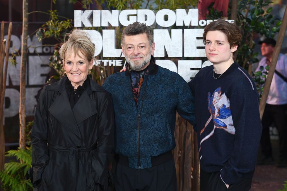 Lorraine Ashbourne, Andy Serkis and Louis Ashbourne Serkis