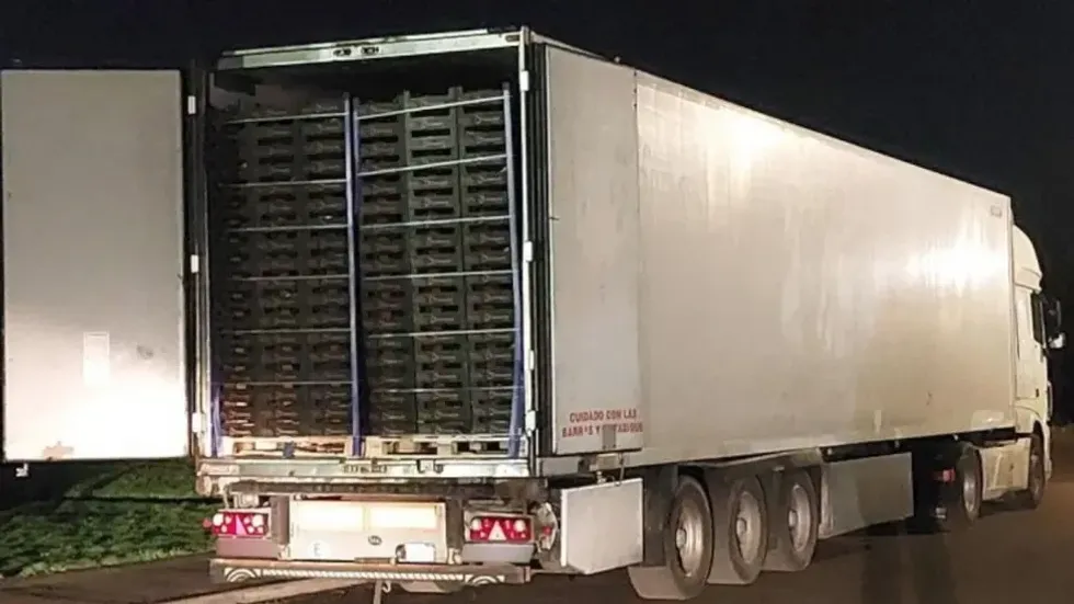 Lorry full of cucumbers