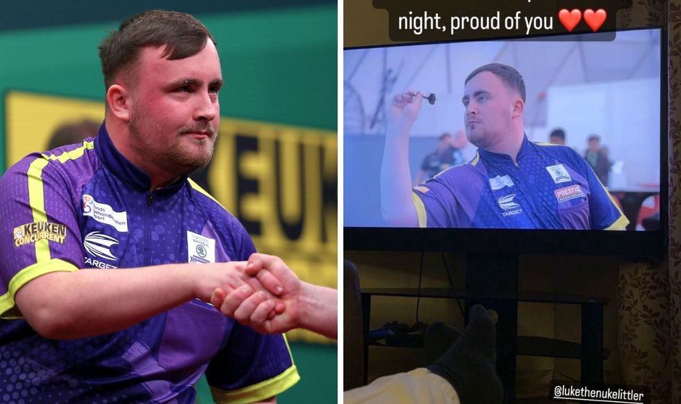 Luke Littler's girlfriend sends message from home after darts star is ...