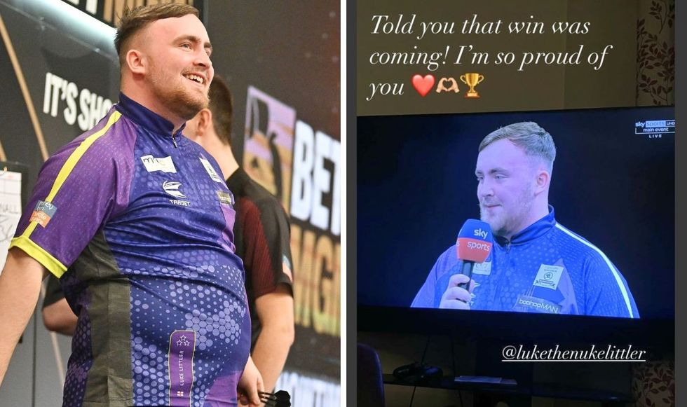 Luke Littler: Darts star sends five-word response to girlfriend after ...