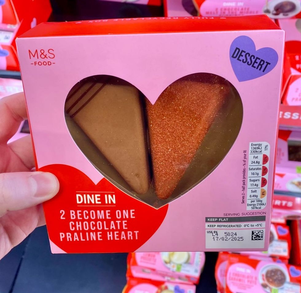 M&S '2 Become One' Chocolate Praline Heart