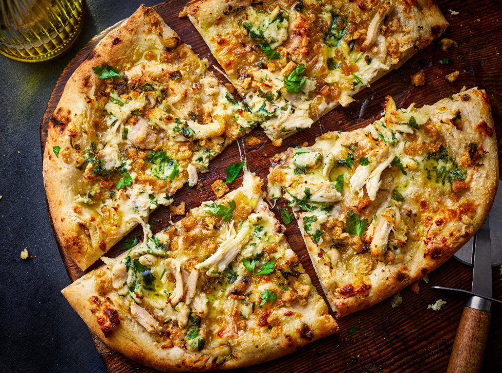 M&S Chicken Kyiv Pizza