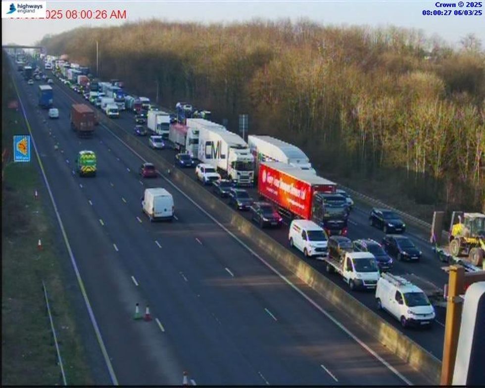 M1 traffic after crash