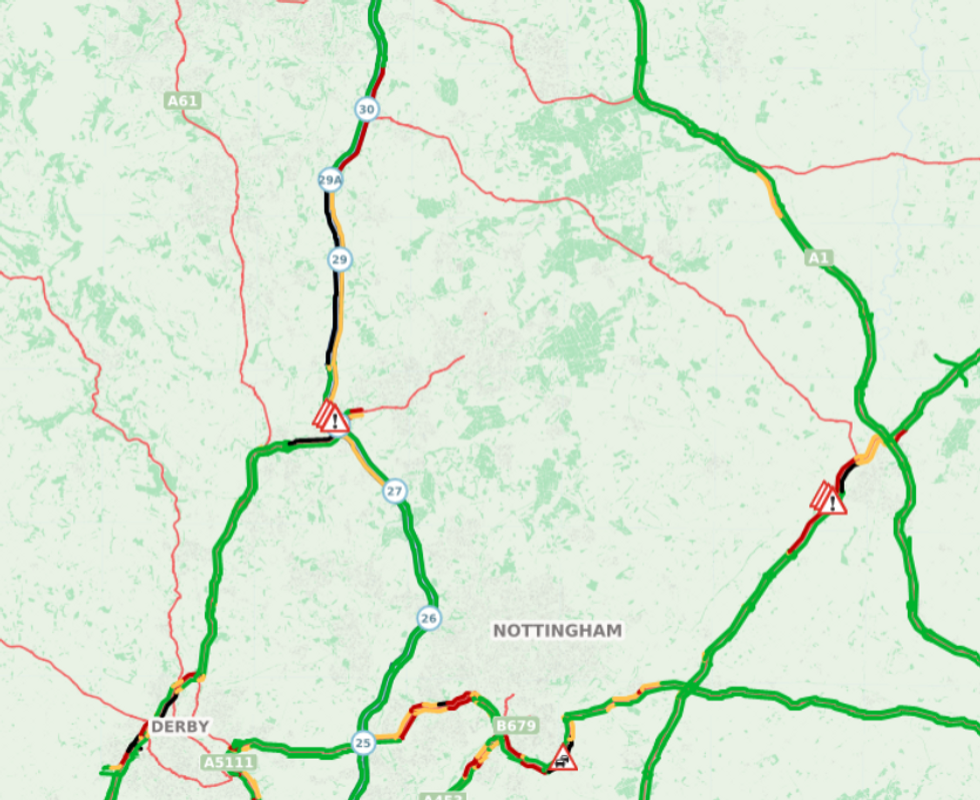 M1 traffic after crash