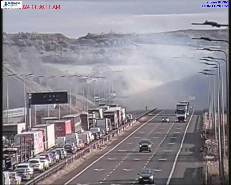 M62 LORRY FIRE