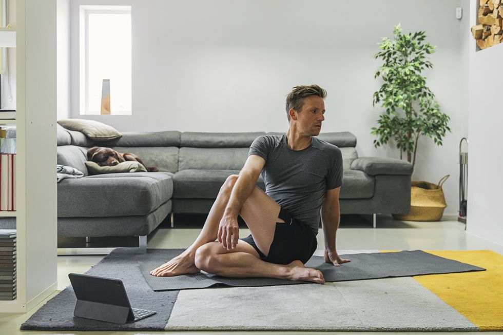 Man doing yoga