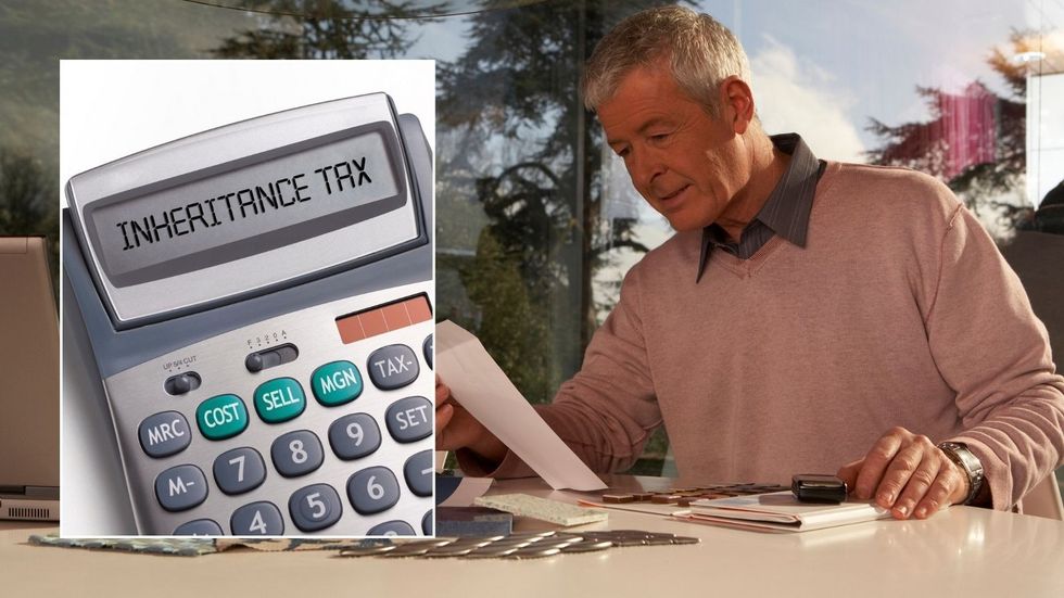 Man looking at letter and inheritance tax 