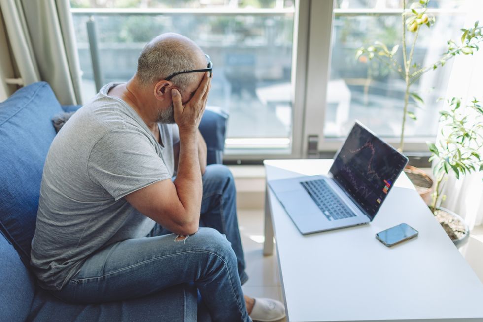 Man looking stressed