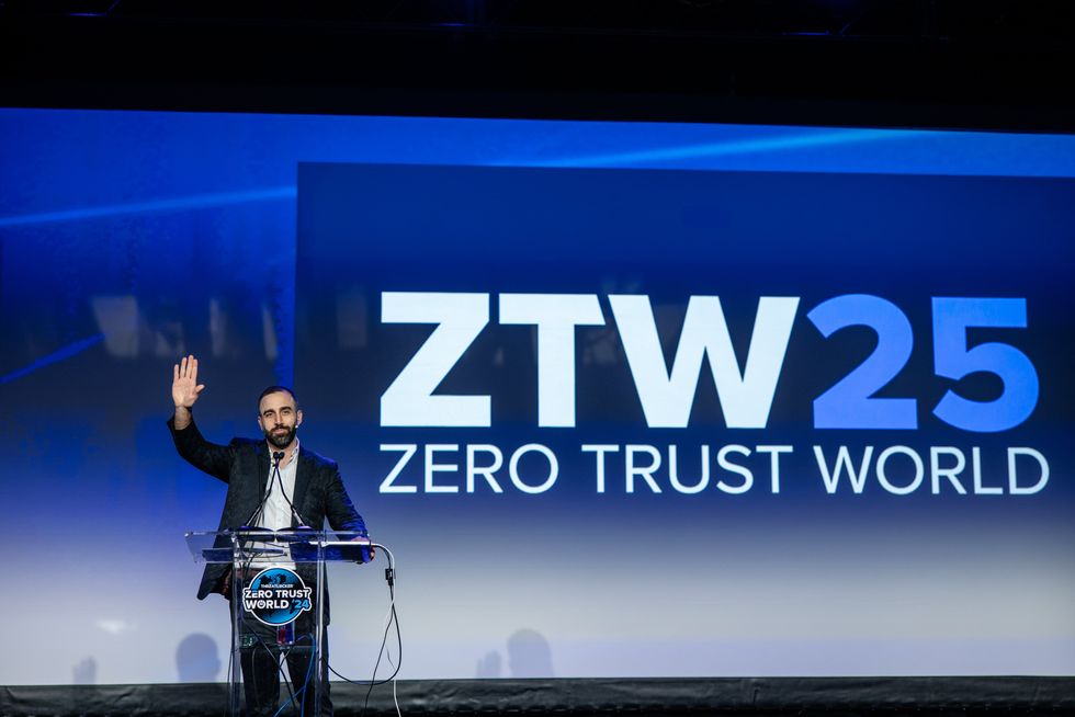 man on stage at u200bZero Trust World 2025