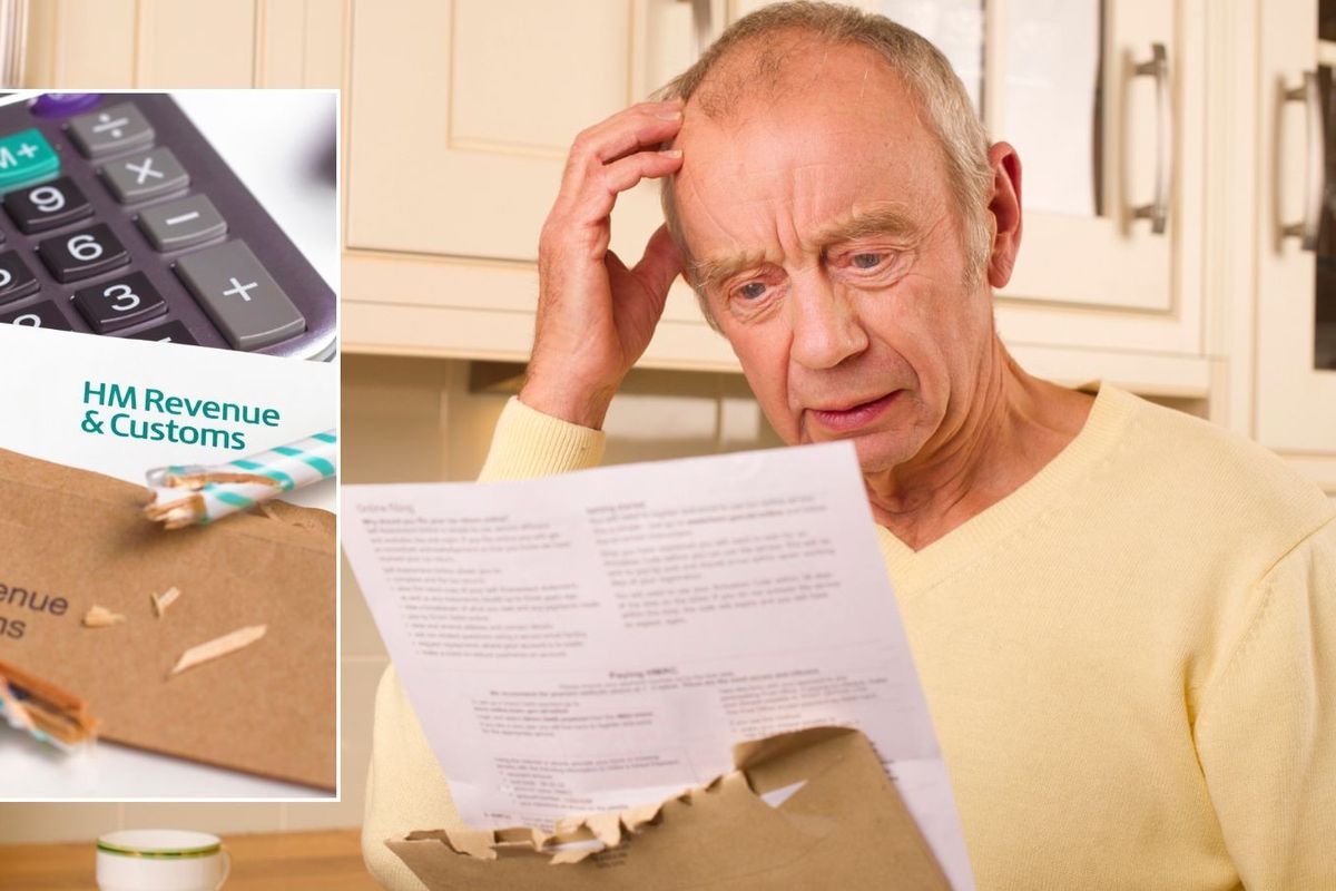Man reading letter and HMRC letter 